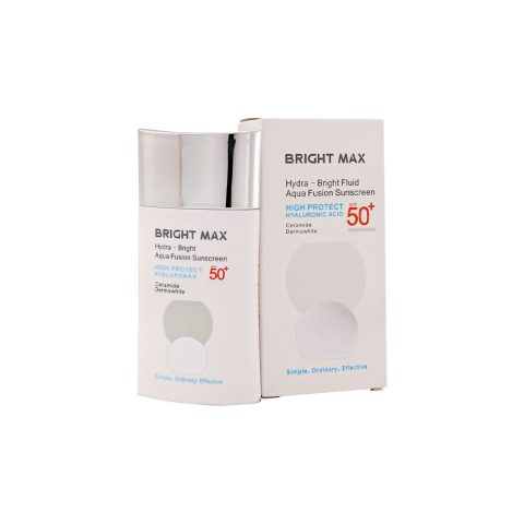 فلوئید ضد آفتاب بی رنگ آکوا فیوژن برایت مکس مدل هیدرا برایت با SPF50+