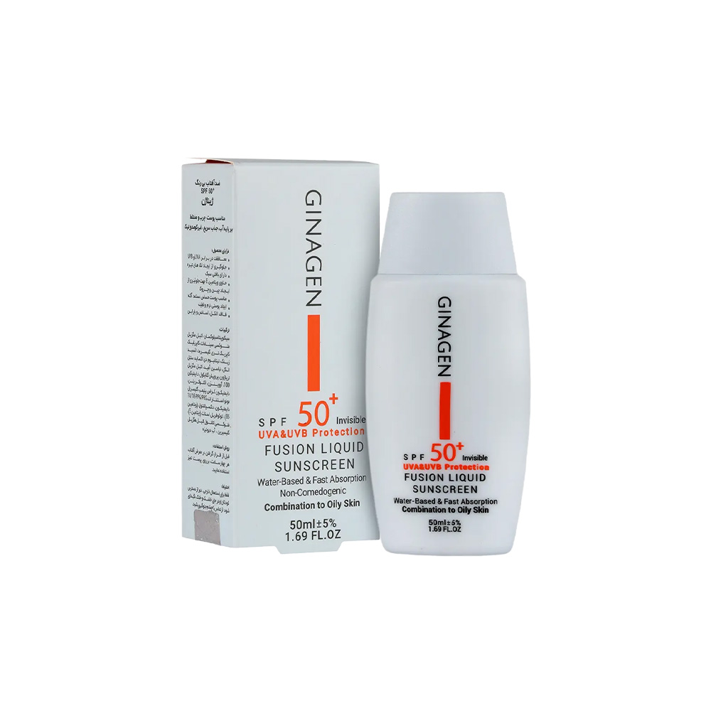 کرم ضد آفتاب بی رنگ ژیناژن مناسب برای پوست چرب و مختلط با SPF50