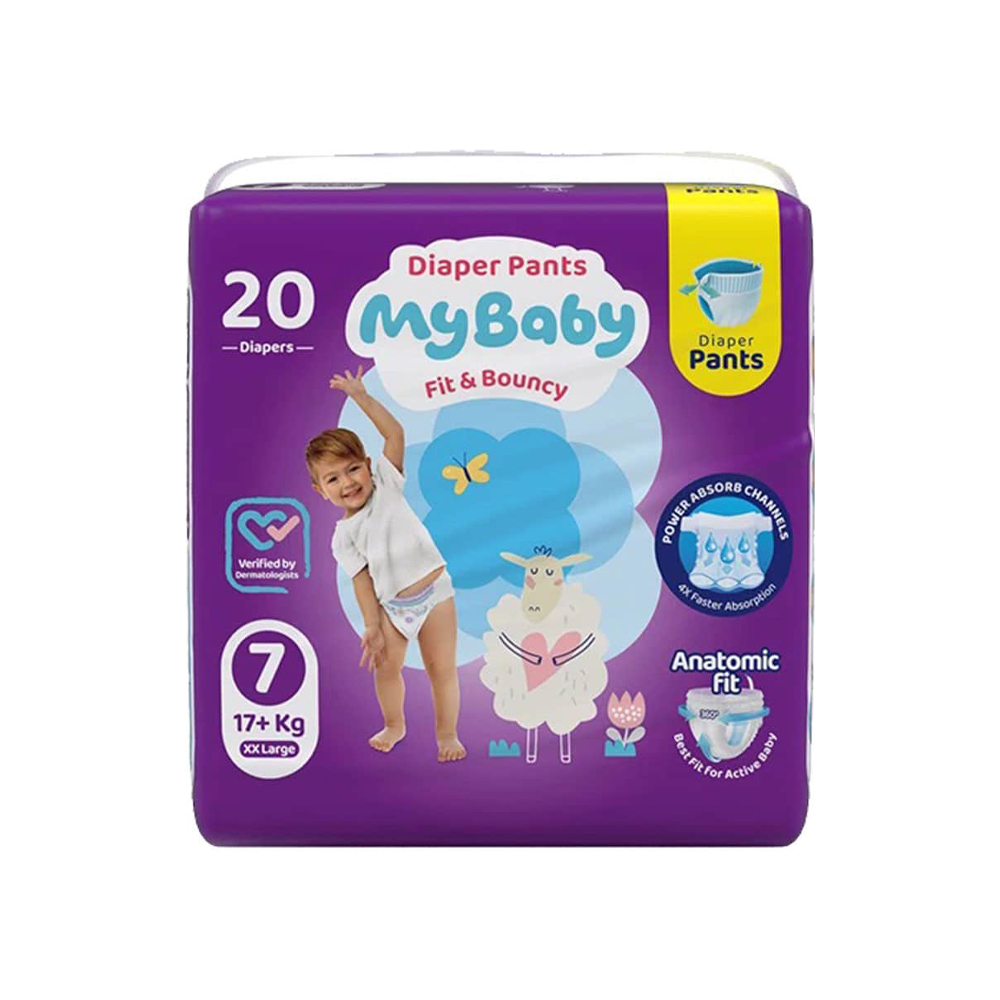 پوشک شورتی مای بیبی سایز 7 بسته 20 عددی