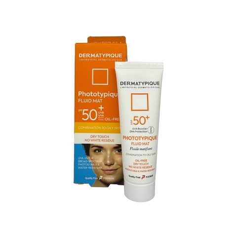 فلوئید ضد آفتاب مات کننده بی رنگ +SPF50 درماتیپیک مناسب پوست چرب و جوشدار 40 میلی لیتر