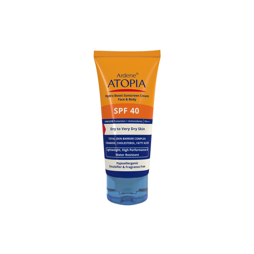 کرم ضد آفتاب رطوبت رسان آردن مدل آتوپیا مناسب برای پوست خشک و خیلی خشک با SPF40