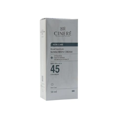 کرم ضد آفتاب مردانه سینره مناسب برای پوست چرب با SPF45