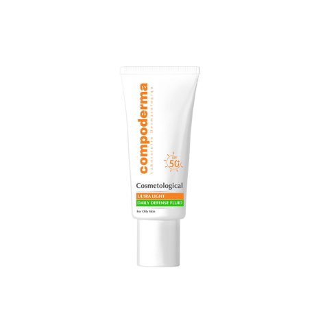 فلوئید ضد آفتاب بی رنگ کمپودرما مدل اولترا لایت مناسب برای پوست چرب با SPF50