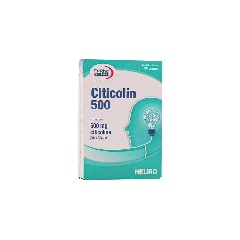 کپسول سیتی کولین 500 میلی گرم یورو ویتال 30 عددی