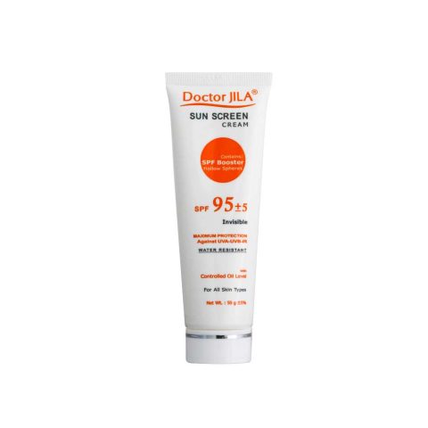 کرم ضد آفتاب بی رنگ دکتر ژیلا مناسب برای انواع پوست با SPF95