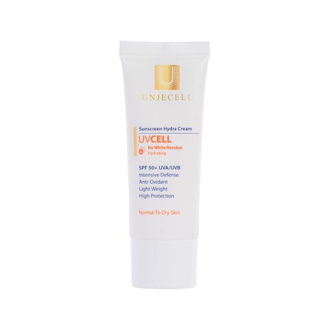 کرم ضد آفتاب بی رنگ مرطوب کننده آنژسل مناسب برای پوست خشک با +SPF50