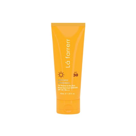 کرم ضد آفتاب و ضد لک بی رنگ لافارر مناسب برای پوست خشک و معمولی با SPF30